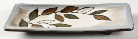 Rustic Leaves Spoon Rest/Holder (Holds 1 Spoon)