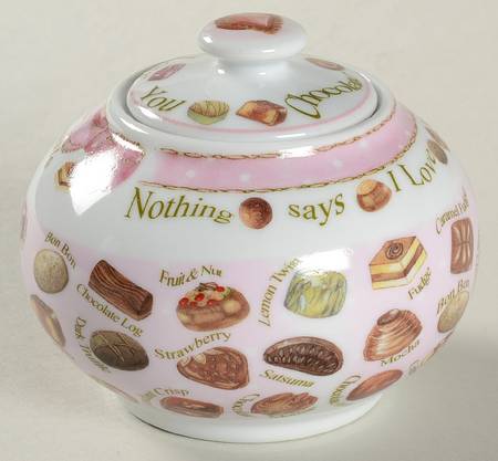 Chocolates Sugar Bowl & Lid