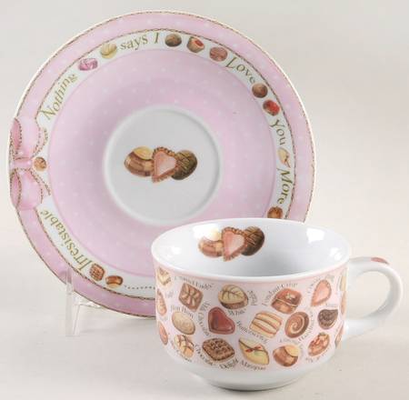 Chocolates Flat Cup & Saucer Set