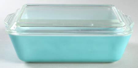 Turquoise Large Refrigerator Jar & Lid