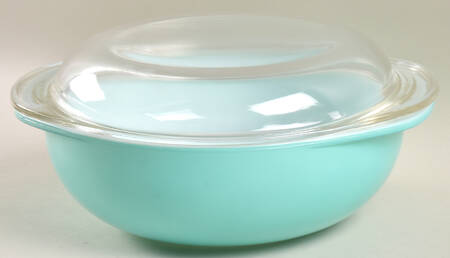 Turquoise 2 Qt Round Covered Casserole