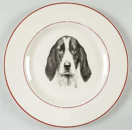 Fox & Hound (Red Trim) Dinner Plate