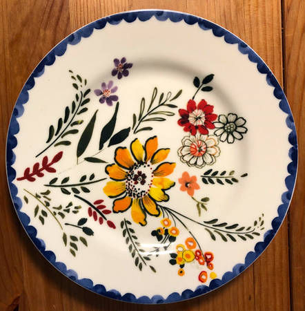 Scallop Floral Salad/Dessert Plate