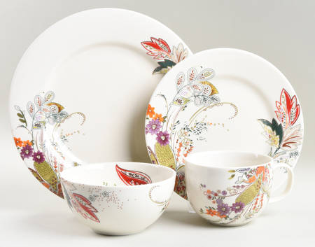 Floral Henna 4 Piece Place Setting by Prima Design