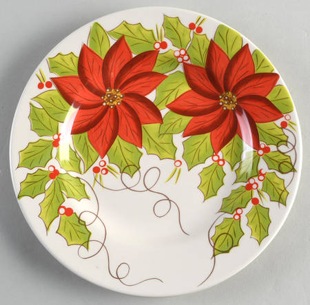 Poinsettia Salad Plate