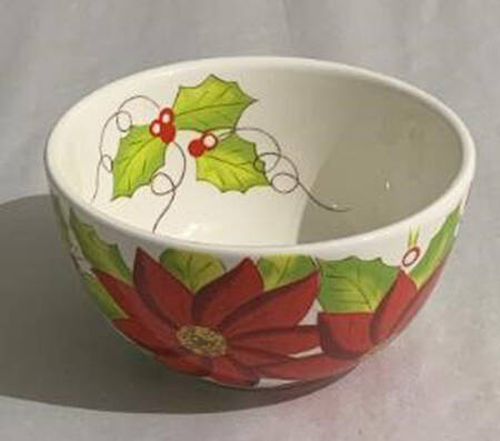 Poinsettia Soup/Cereal Bowl
