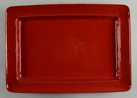 Cambria Red 16" Rectangular Serving Platter