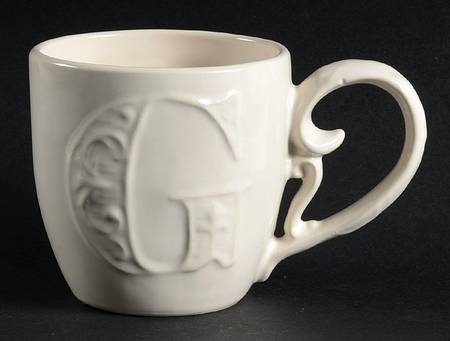 Alphabet White Mug
