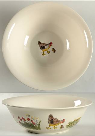 Southern Rooster 10" Round Serving Bowl