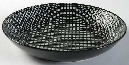 Black White Check Coupe Soup Bowl