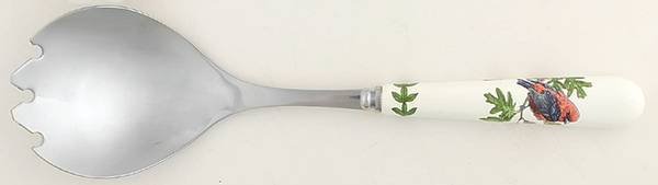 Botanic Garden Birds Salad Serving Fork with Stainless Prongs