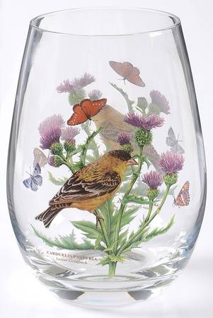 Botanic Garden Birds Glassware Stemless Wine