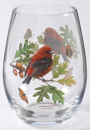 Botanic Garden Birds Glassware Stemless Wine