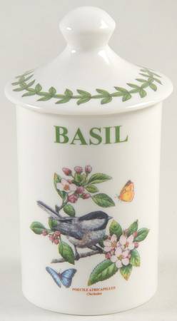 Botanic Garden Birds Basil Spice Jar & Lid