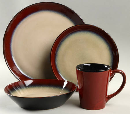 Aria Red 4 Piece Place Setting