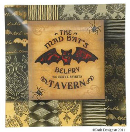 Halloween Haunts Glassware Square Canape Plate