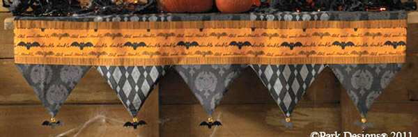 Halloween Haunts Cloth Mantel Scarf