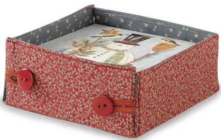 Winter Magic Square Cloth Cocktail Napkin Basket