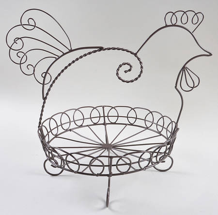 Antiqued Hen Wire/Metal Basket
