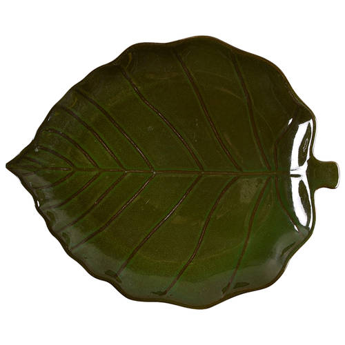 Pastoral Leaves 14" Leaf Shaped Platter