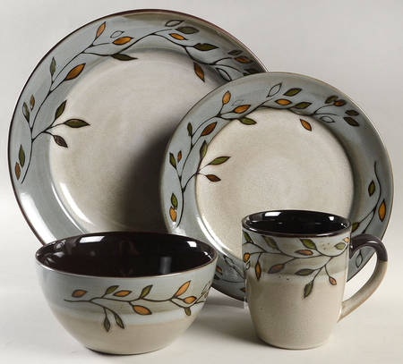 Pastoral Leaves 4 Piece Place Setting
