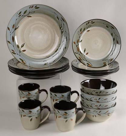 Pastoral Leaves 16 Piece Place Set