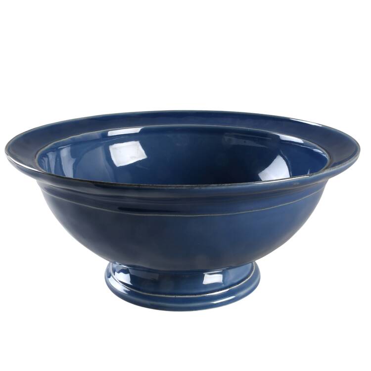 Cambria Ocean Blue Bowl-Footed 14"