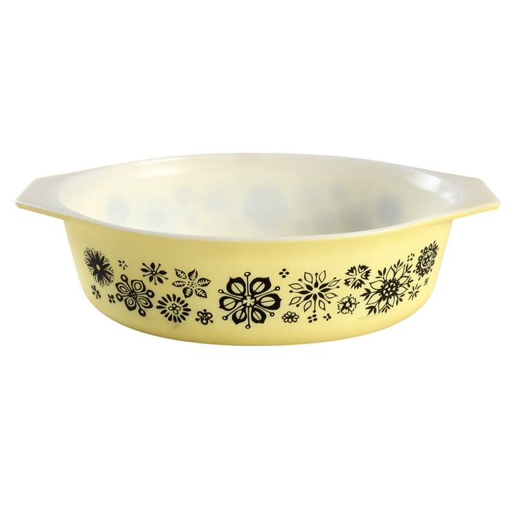 Pressed Flowers 2.5 Quart Oval Covered Casserole No Lid