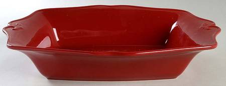 Pavillion Berry Red 16" Rectangular Serving Bowl