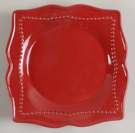 Pavillion Berry Red Square Salad/Dessert Plate