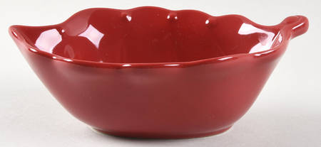 Pavillion Berry Red 6" Leaf Bowl