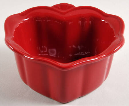 Pavillion Berry Red Heart Shape Ramekin