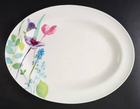 Water Garden 15" Oval Serving Platter