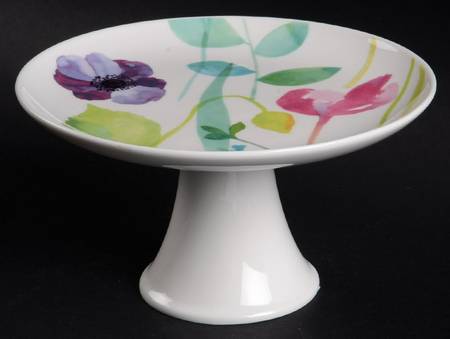 Water Garden 6" Diameter Pedestal Cake Stand