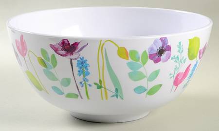 Water Garden 11" Large Melamine Salad Serving Bowl