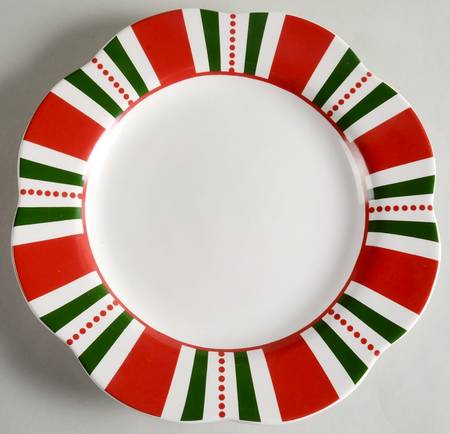 Christmas Stripes Dinner Plate