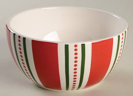 Christmas Stripes Soup/Cereal Bowl