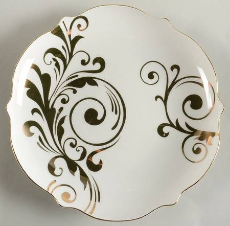 Elegant Scroll Salad Plate