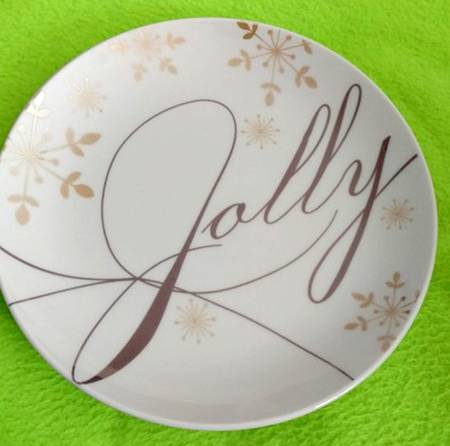 Holiday Wishes Appetizer Plate