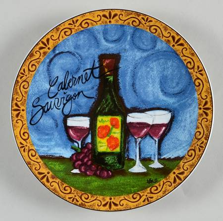 Wine Tasting Bread & Butter Plate