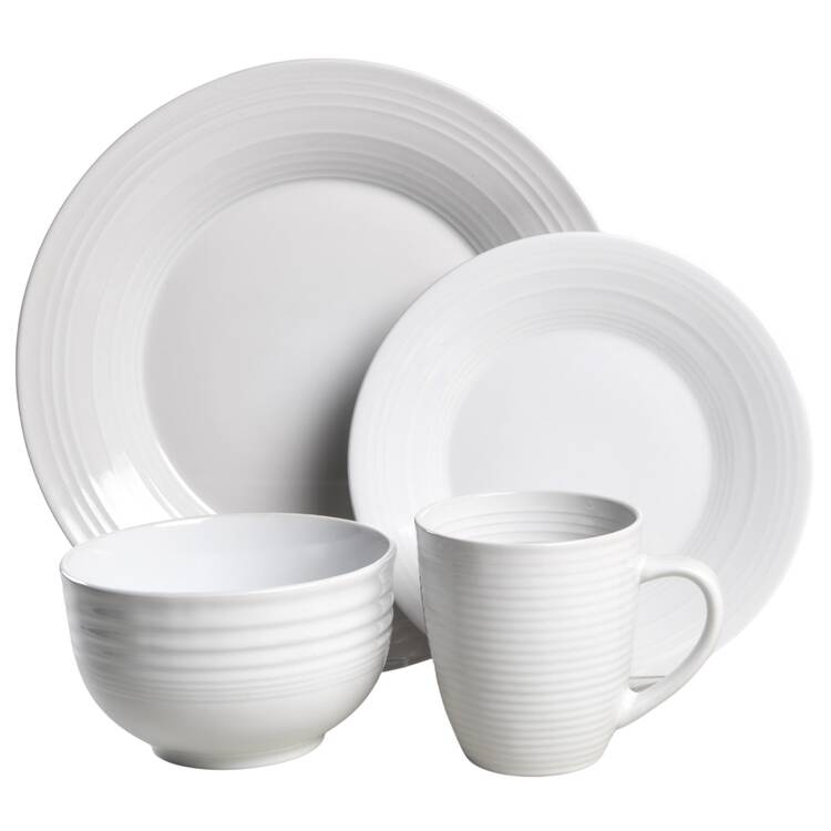 Sierra Gloss White 4 Piece Place Setting