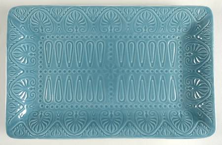 Dolce Turquoise 14" Rectangular Serving Platter