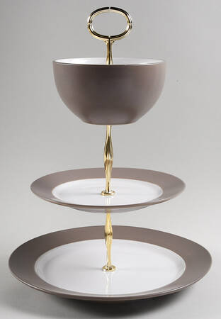 Harmony Taupe Tiered Fruit Dip HC