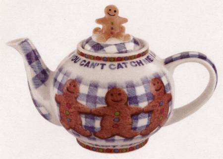 Gingerbread Man Mini Teapot & Lid