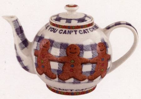 Gingerbread Man Teapot & Lid