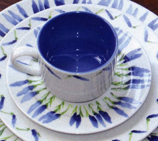Fleur de Provence Flat Cup & Saucer Set