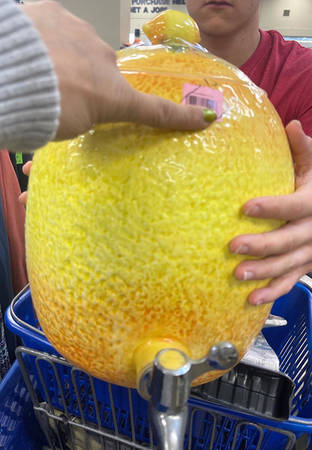 Lemon Beverage Crock & Lid