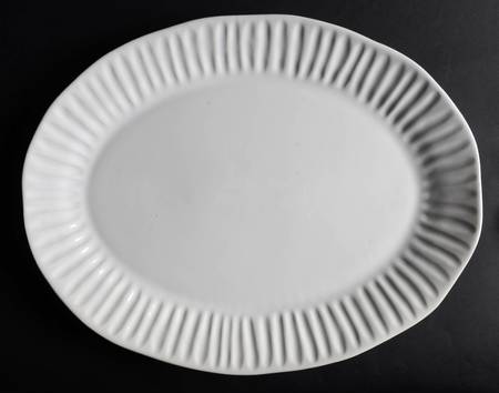 Finger White 16" Oval Serving Platter