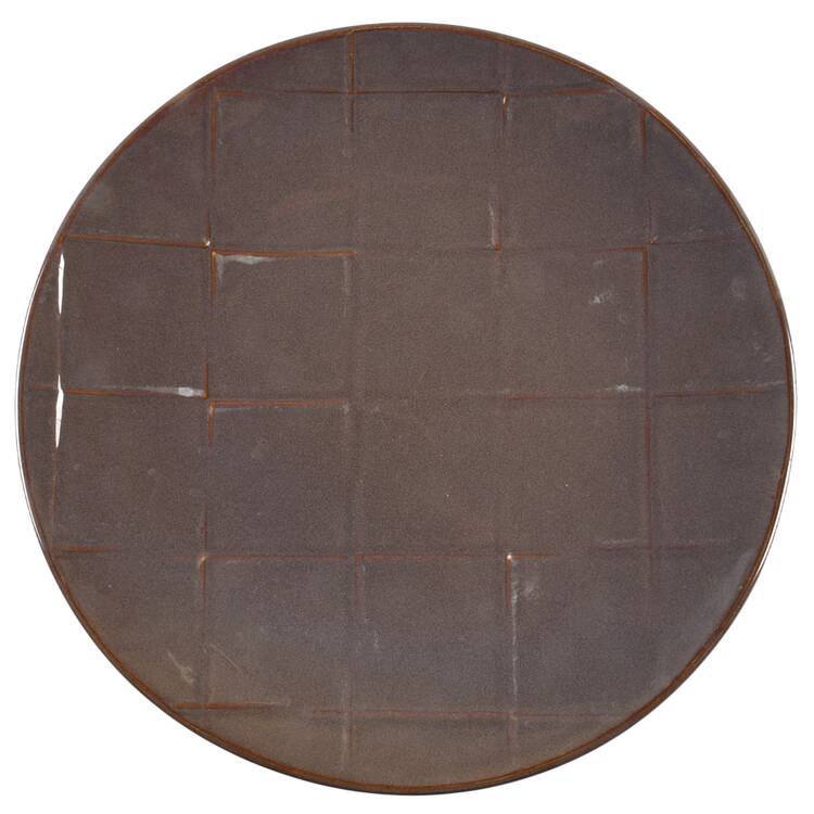 Cubic Brown Dinner Plate