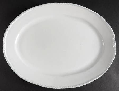 Nautic White 16" Oval Serving Platter